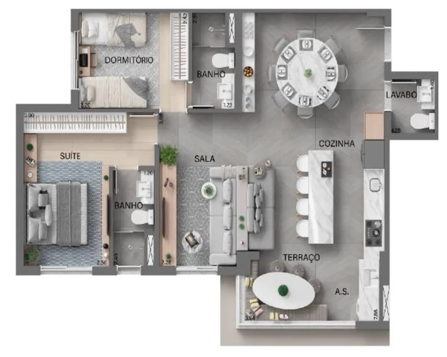 Living Ampliado 79m²